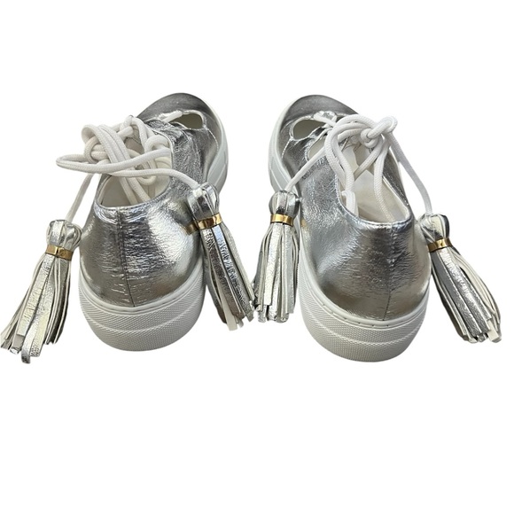 L' AUTRE CHOSE Lace-up sneakers Silver NWOT Size 39 - Picture 6 of 14